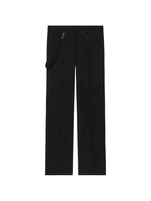 Courrèges Pantaloni sartoriali con ricamo logo