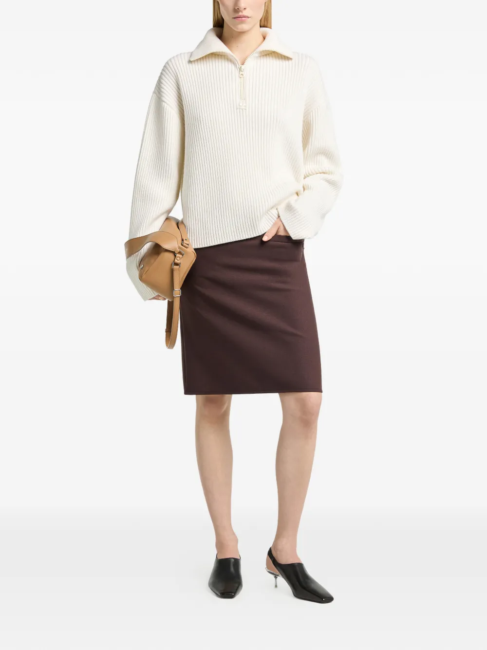 Courrèges Ribgebreide trui Beige