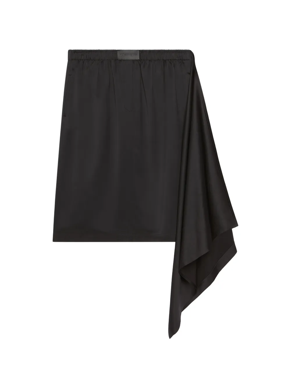 Courrèges Drapierter Satinrock - Schwarz
