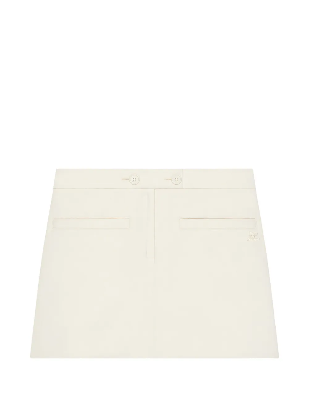 Courrèges tailored A-line mini skirt - Bianco