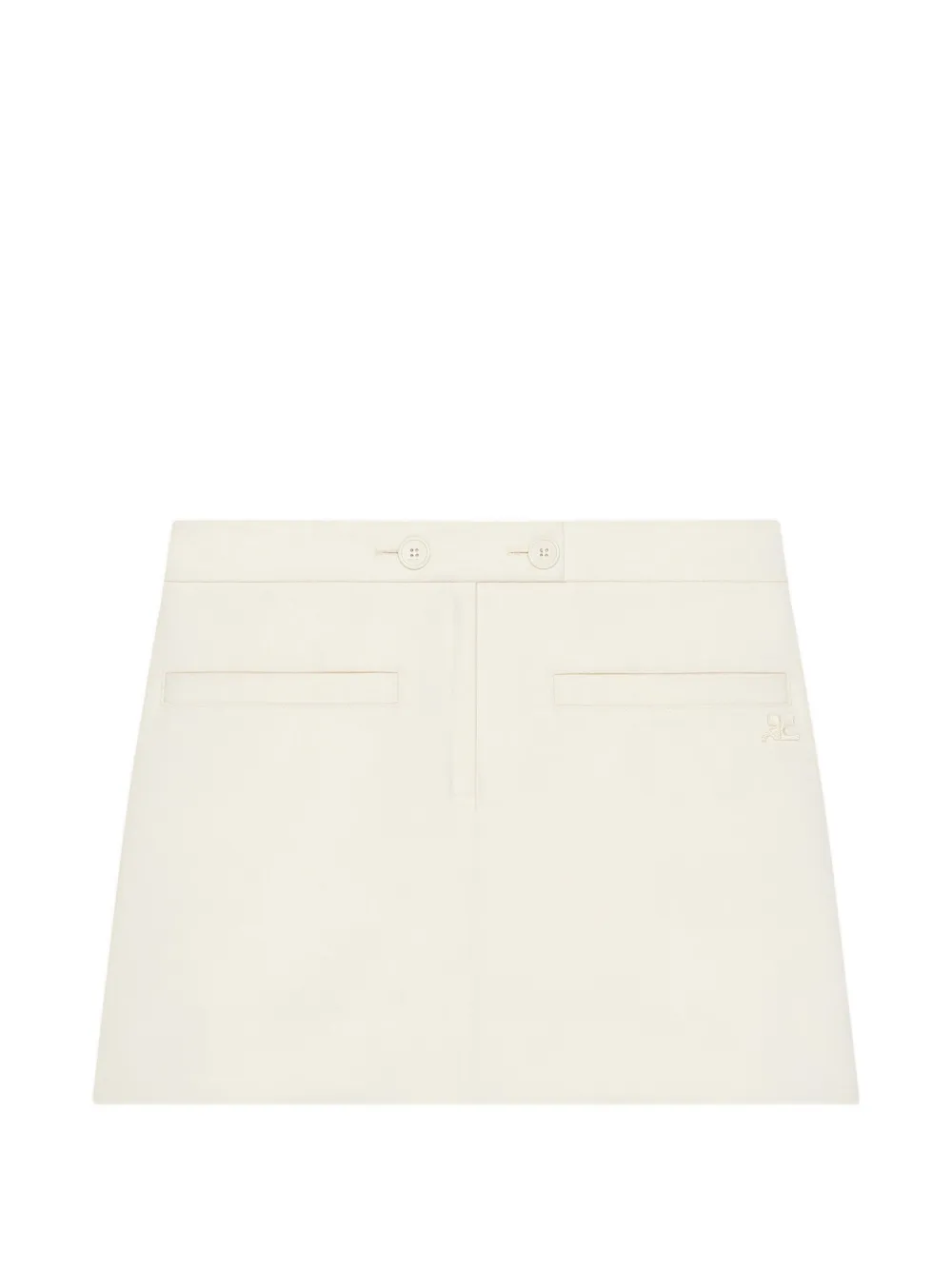 Courrèges A-lijn mini-rok Wit