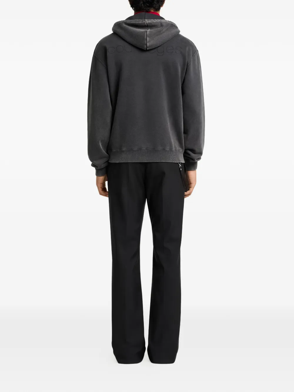 Courrèges Hoodie met logoprint Zwart