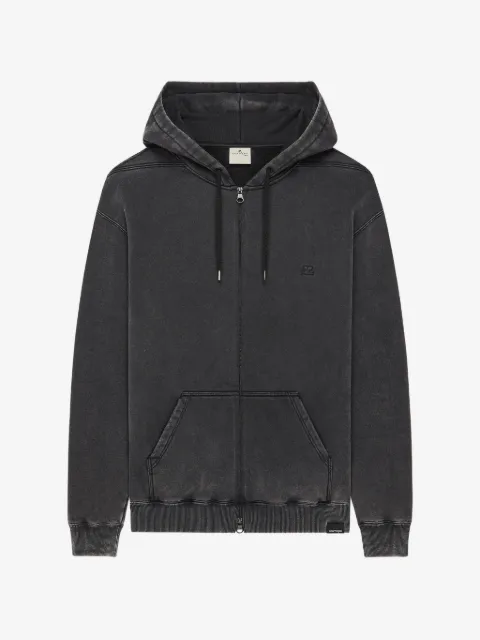 Courrèges stonewashed logo-print hoodie