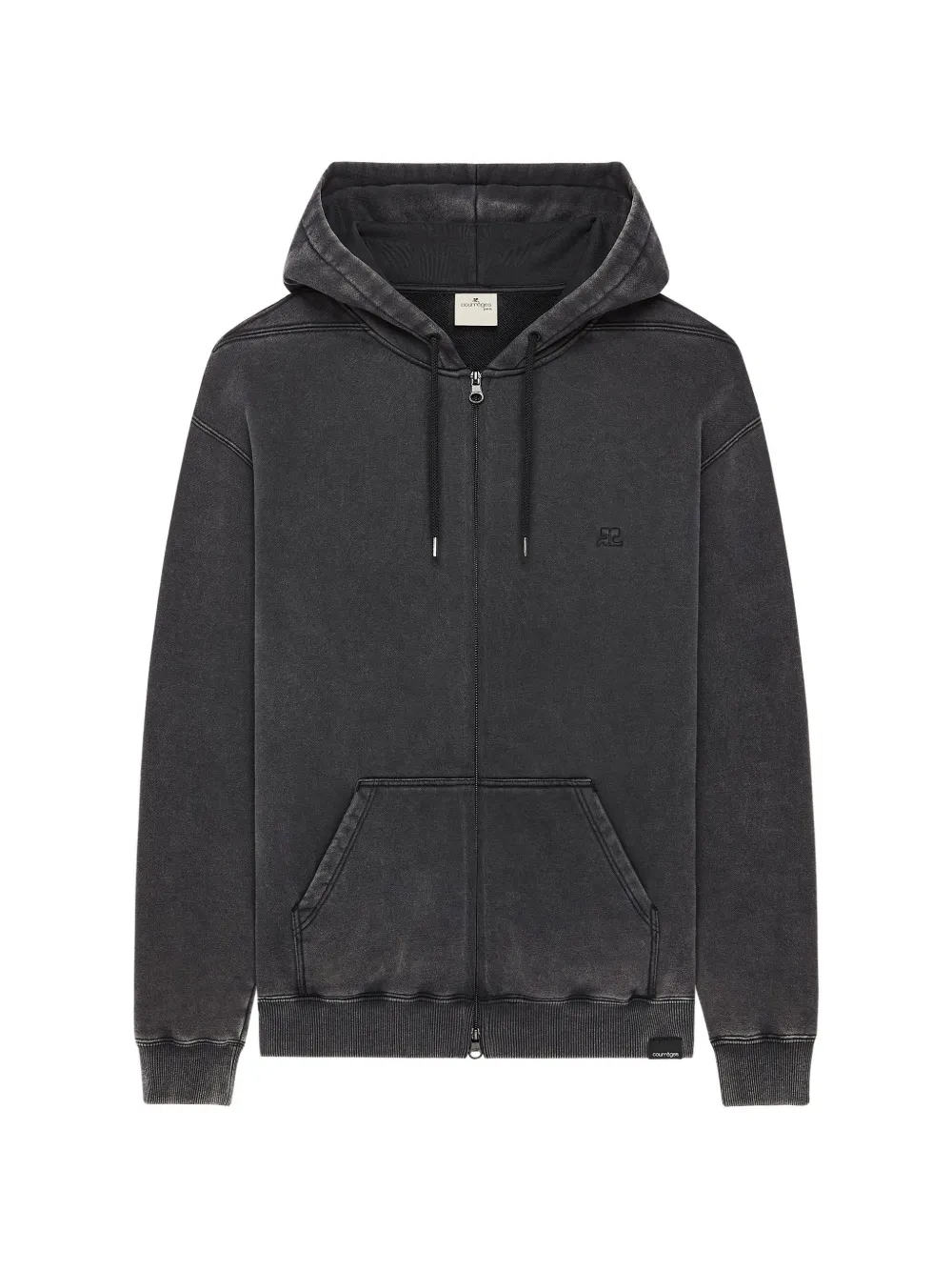 Courrèges Felpa con stampa - Nero