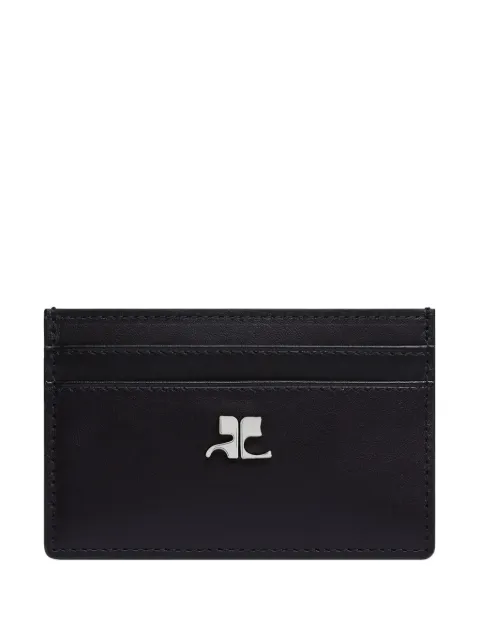 Courrèges AC logo-plaque leather cardholder