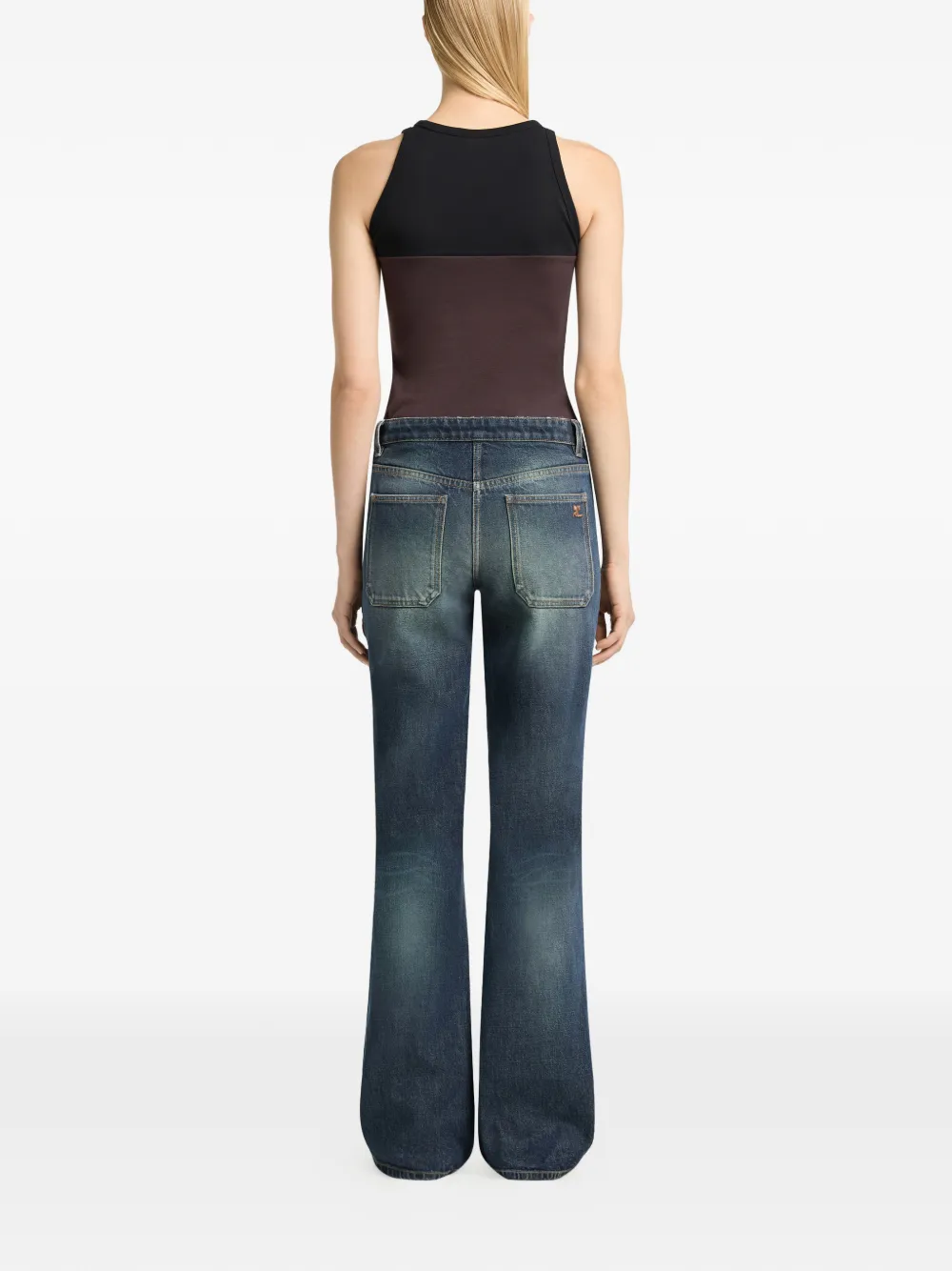 Courrèges Slash contrasterende tanktop Rood