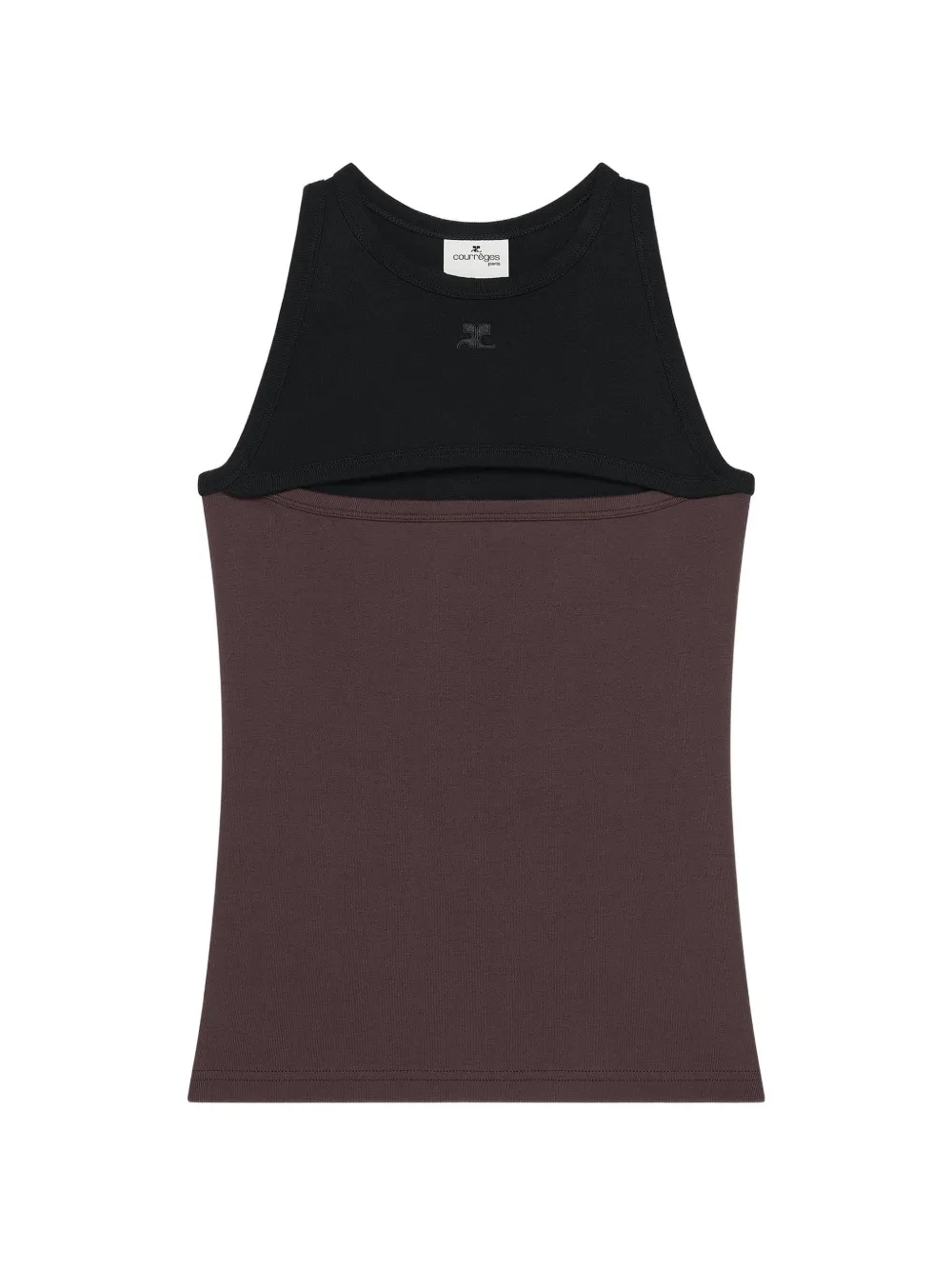Courrèges Slash contrasterende tanktop Rood