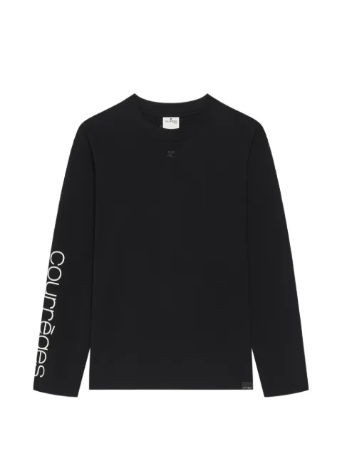 Courrèges Camiseta mangas longas com estampa de logo