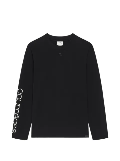 Courrèges logo print long-sleeved T-shirt