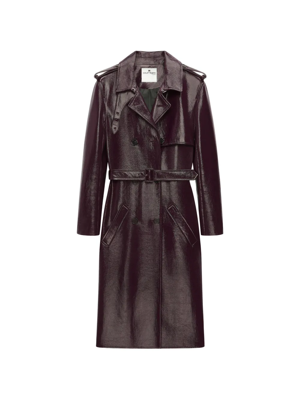 Courrèges double-breasted trench coat - Rot
