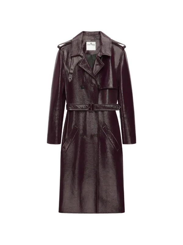 Courrèges Double-breasted Trench Coat in Red