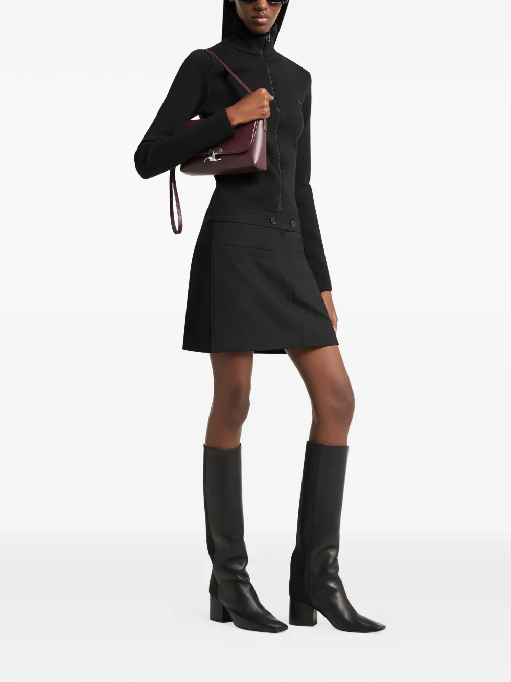 Courrèges Icotype schoudertas Rood