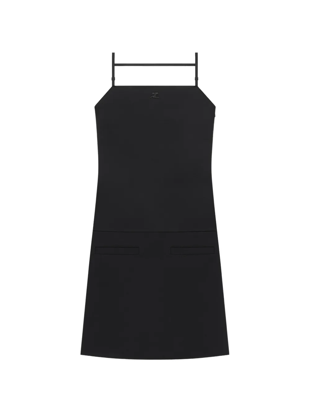 Courrèges bi-material mini dress - Nero