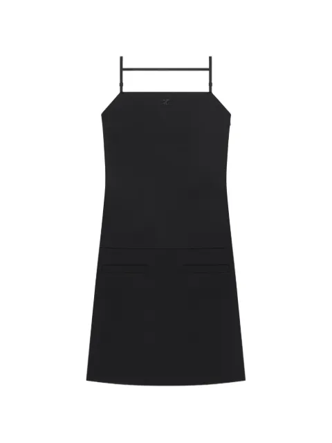 Courrèges vestido corto con diseño de dos materiales