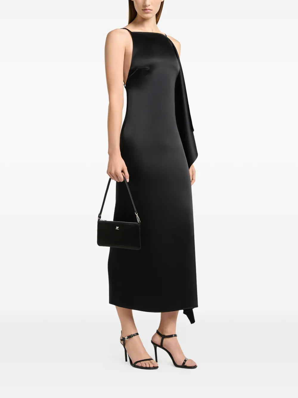 Courrèges Buidel met logoplakkaat Zwart