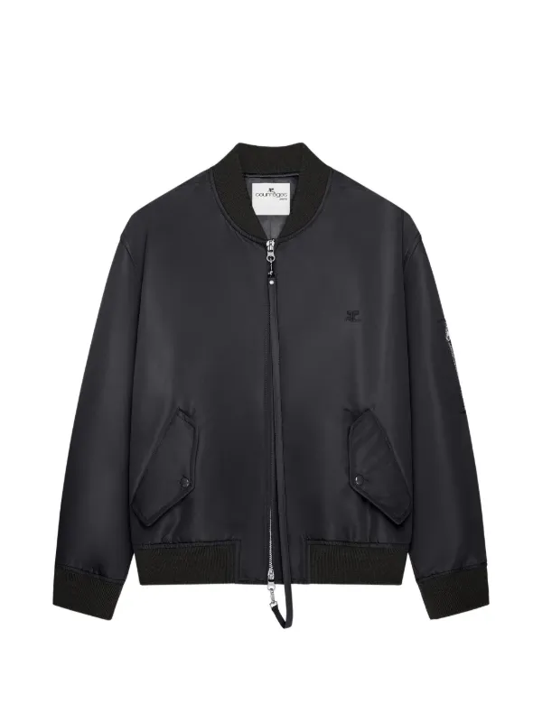 Courrèges ロゴ ボンバージャケット | ブラック | FARFETCH JP