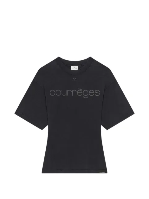 Courrèges logo-print cotton T-shirt