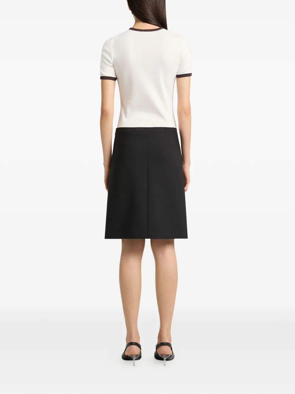 Courrèges T-shirt met kusprint Wit