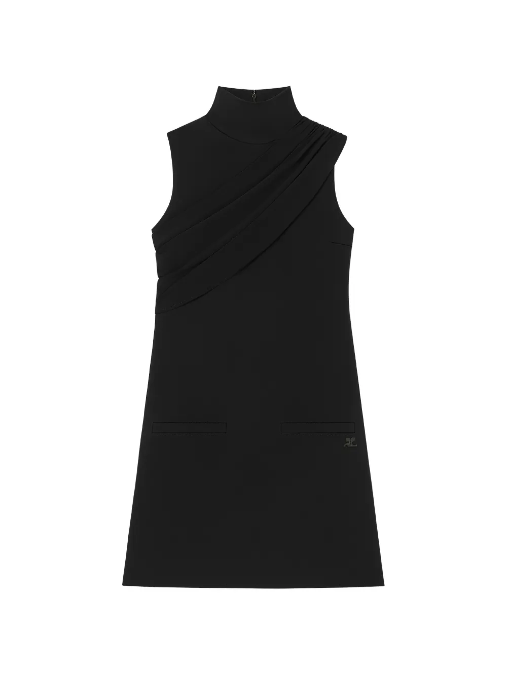 Courrèges Abito corto svasato - Nero