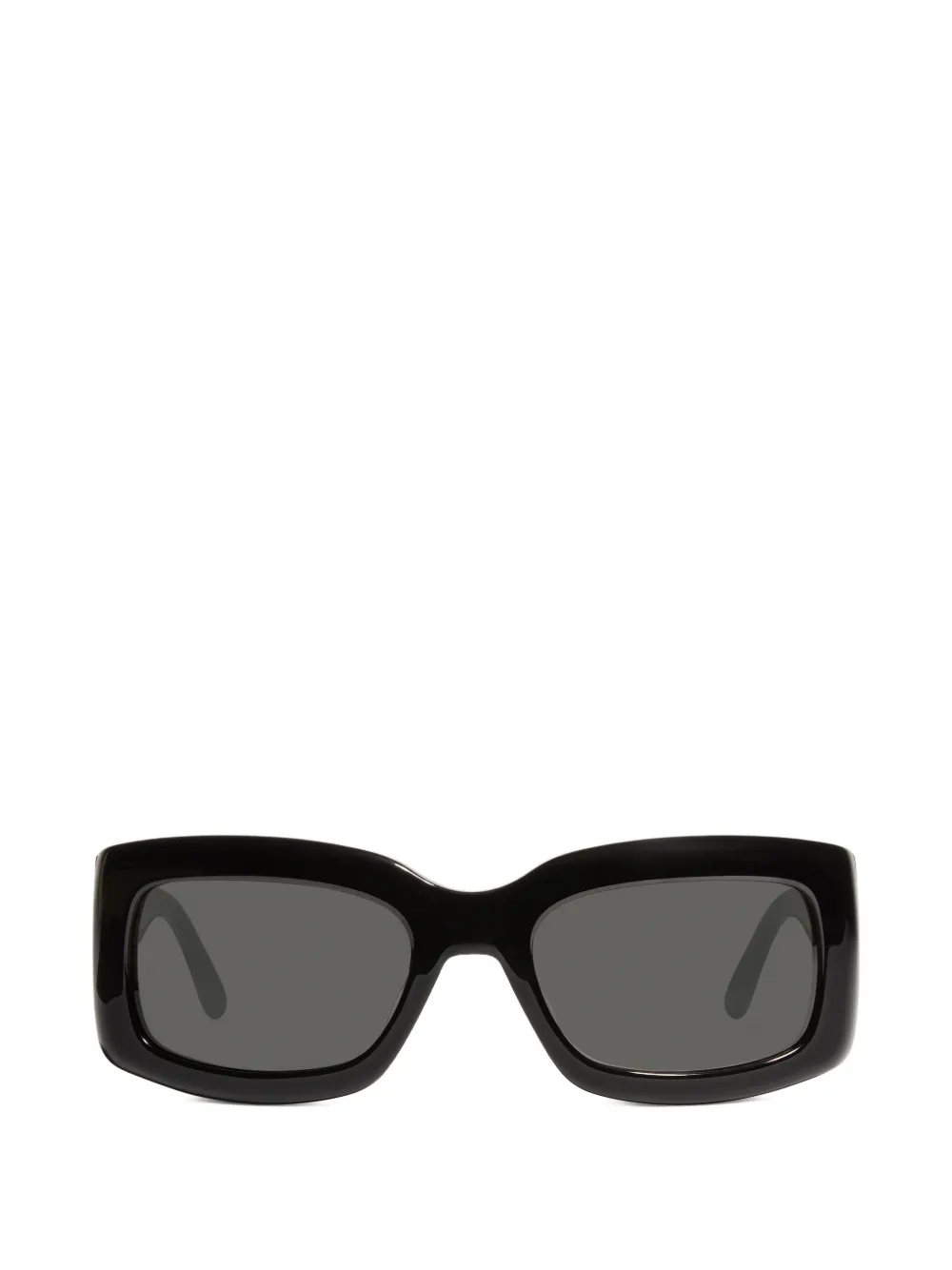 Courrèges 69 Rectangle-frame Sunglasses In Black