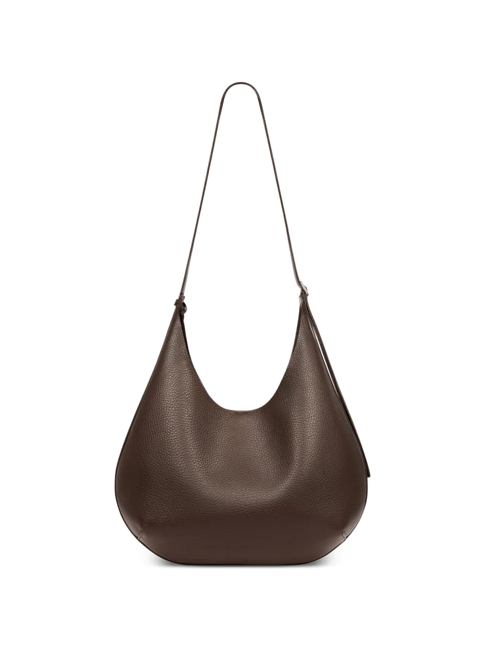 Courrèges Hobo bewerkte leren schoudertas Bruin