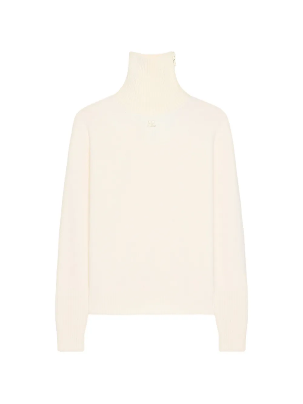 Courrèges Pullover mit Stehkragen - Nude