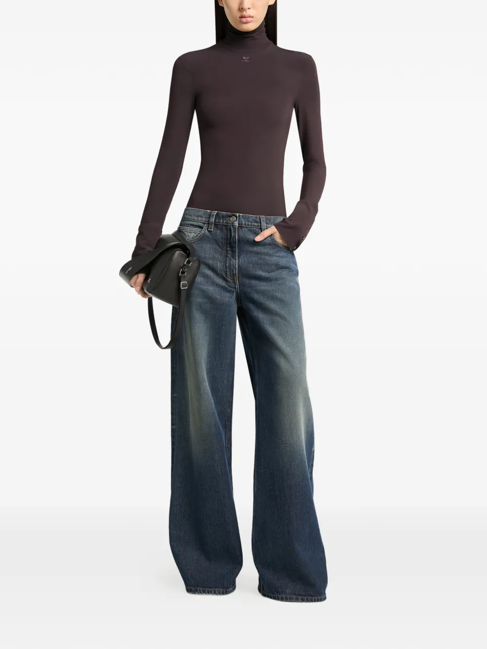 Courrèges Jeans met vervaagd effect Blauw