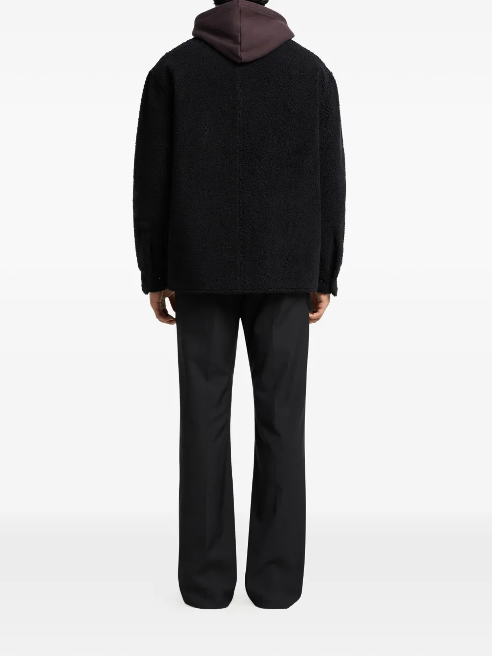 Courrèges Shirtjack van wolblend Zwart