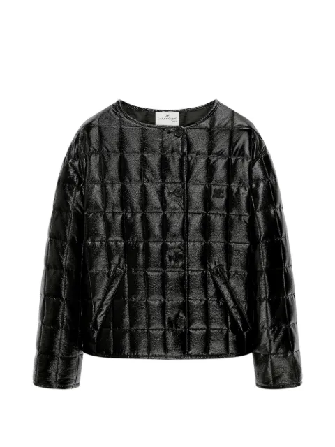 Courrèges chamarra de vinilo capitonada