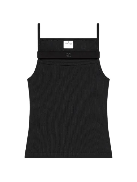 Courrèges cut-out ribbed tank top