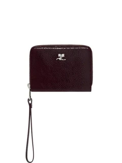 Courrèges metallic AC logo wallet