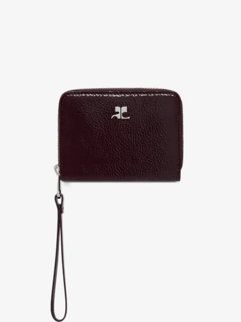 Courrèges metallic AC logo wallet