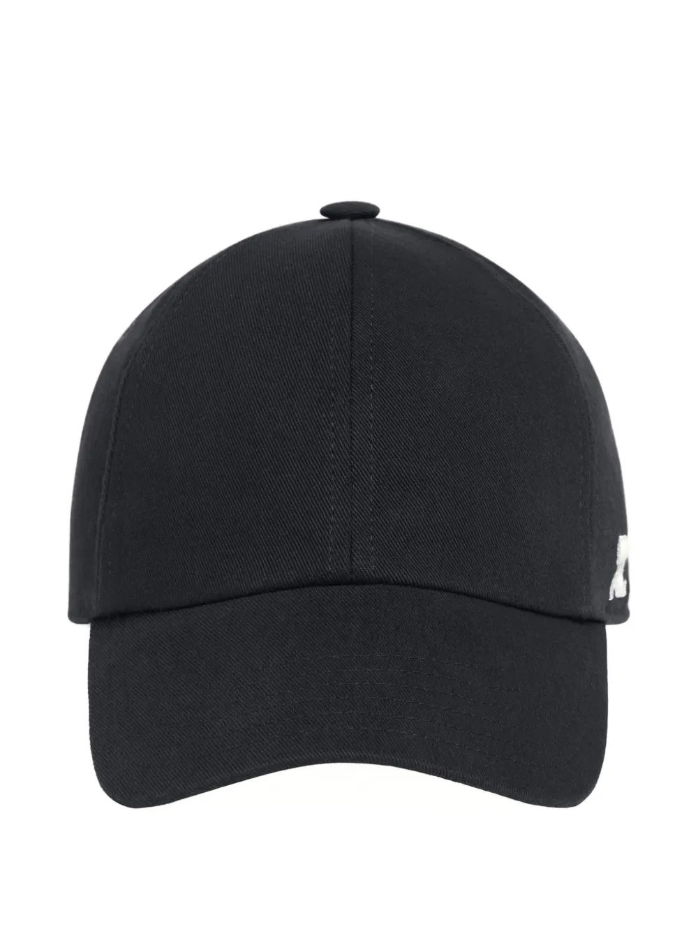Courrèges logo-embroidered cotton cap - Schwarz