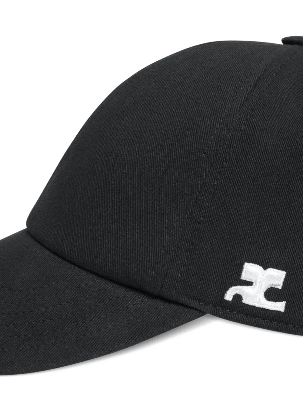Courrèges Pet met geborduurd logo Zwart