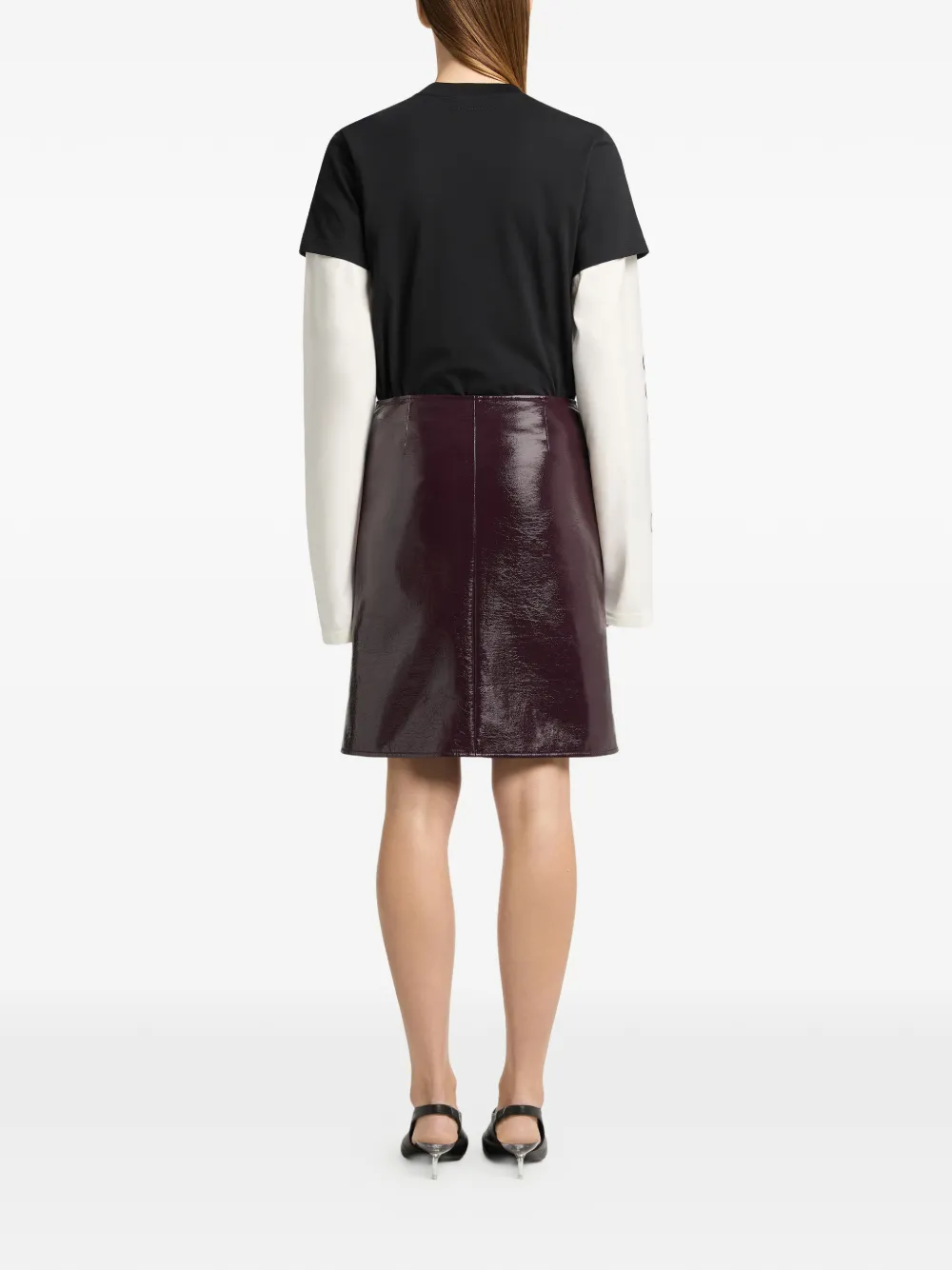 Courrèges T-shirt met geborduurd logo Zwart