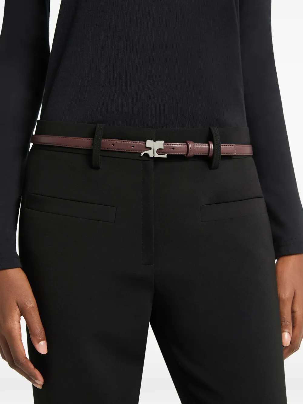 Courrèges AC riem met logo-plakkaat Bruin