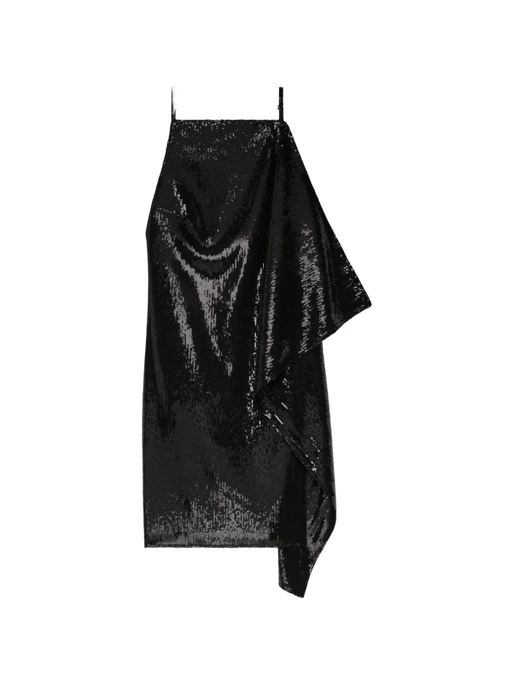 Courrèges Abito corto con paillettes - Nero