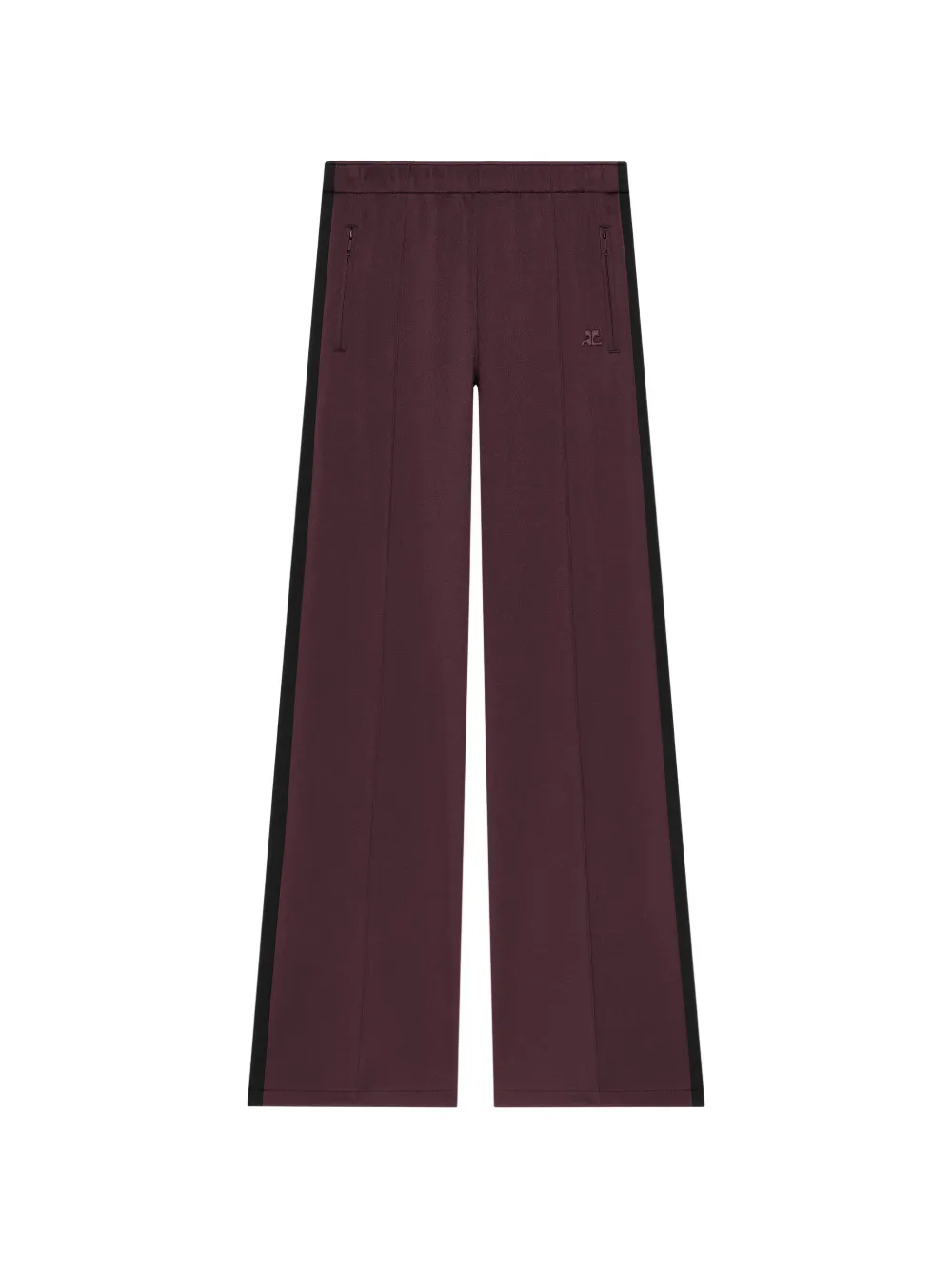 Courrèges Pantaloni sportivi con righe laterali - Rosso