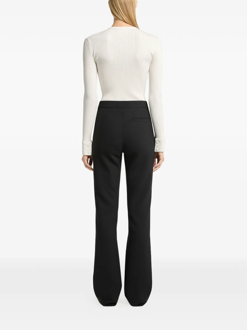 Courrèges Ribgebreid vest met vinyl afwerking Wit