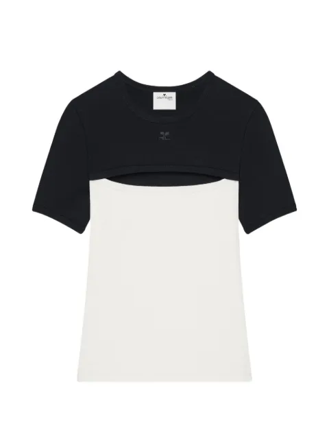 Courrèges slash contrast T-shirt