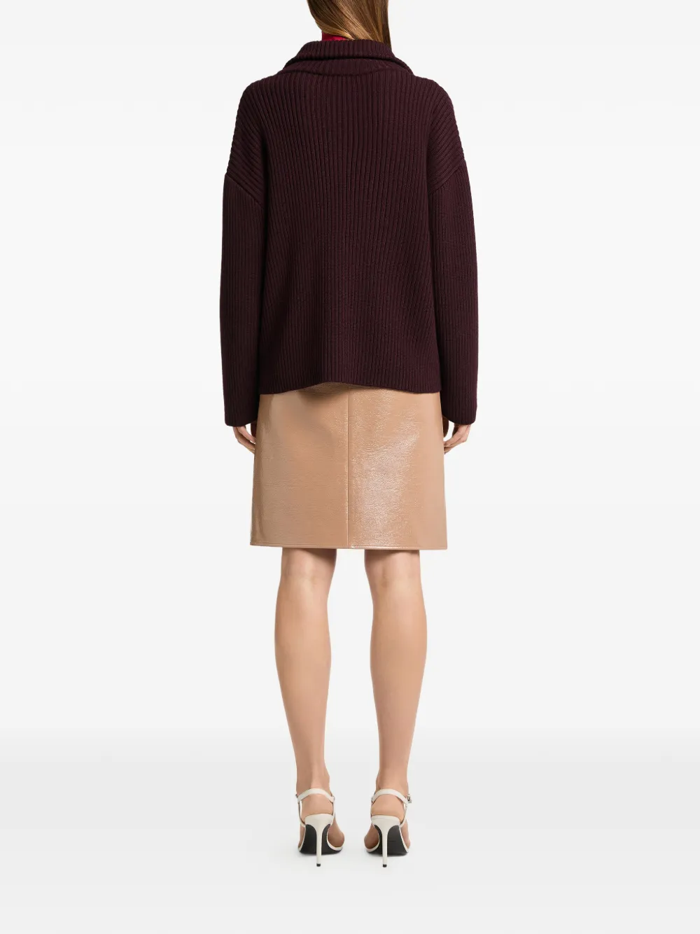 Courrèges Ribgebreide trui Rood