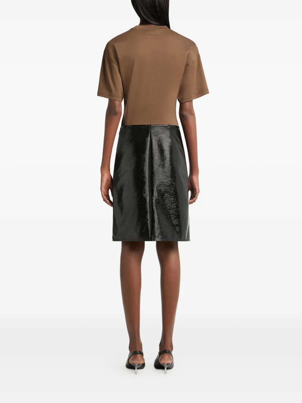Courrèges T-shirt met logoprint Bruin