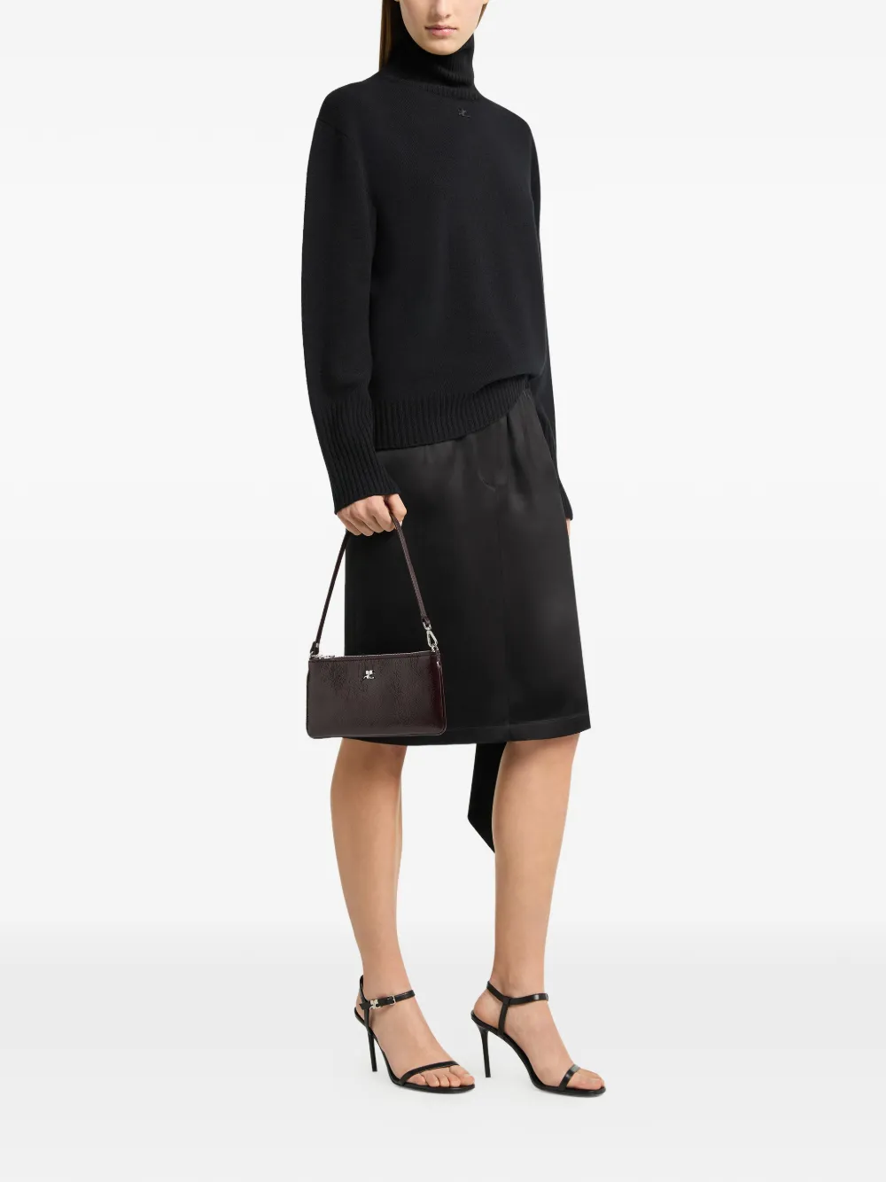 Courrèges Shopper met logo-plakkaat Paars