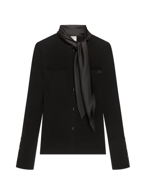 Courrèges camisa con mascada satinada