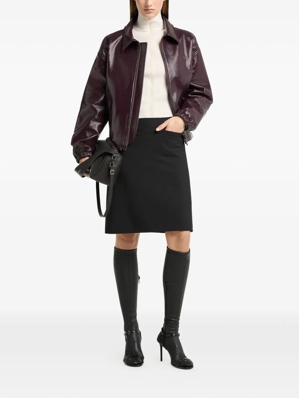Courrèges Vinyl bomberjack Rood
