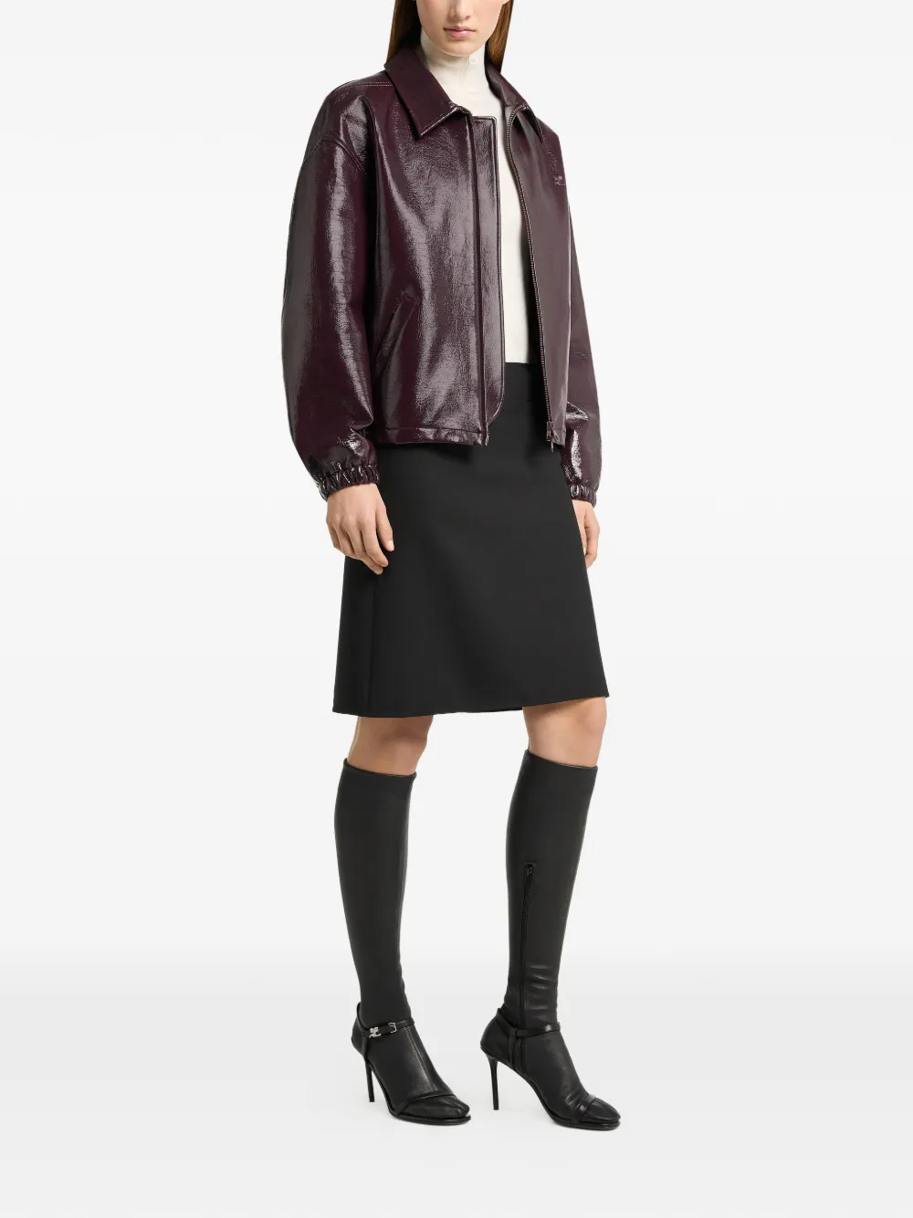 Courrèges Vinyl bomberjack Rood