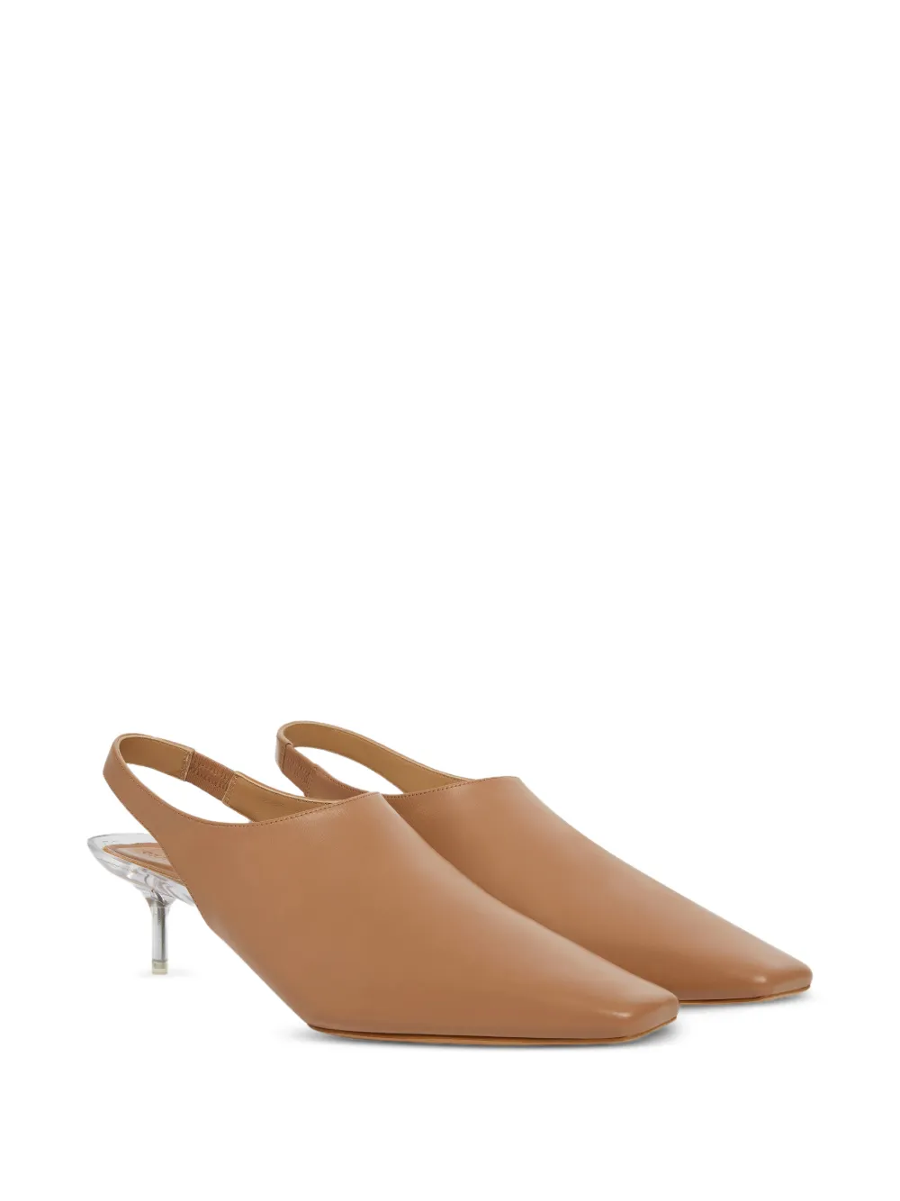 Courrèges Slingback pumps met kitten hak Beige