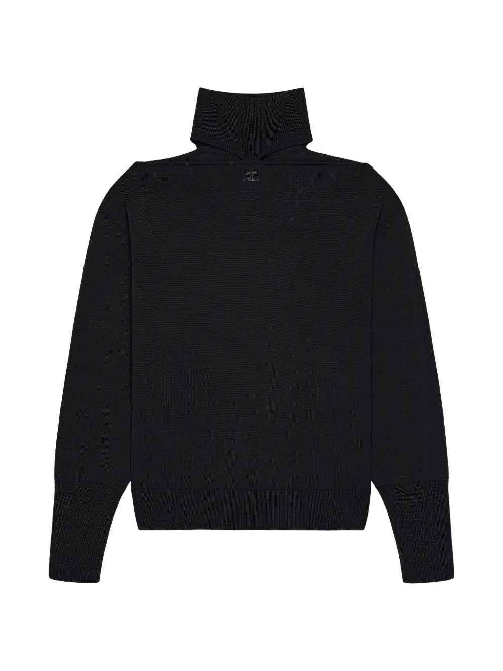 Courrèges cut-out off-shoulder sweater - Black