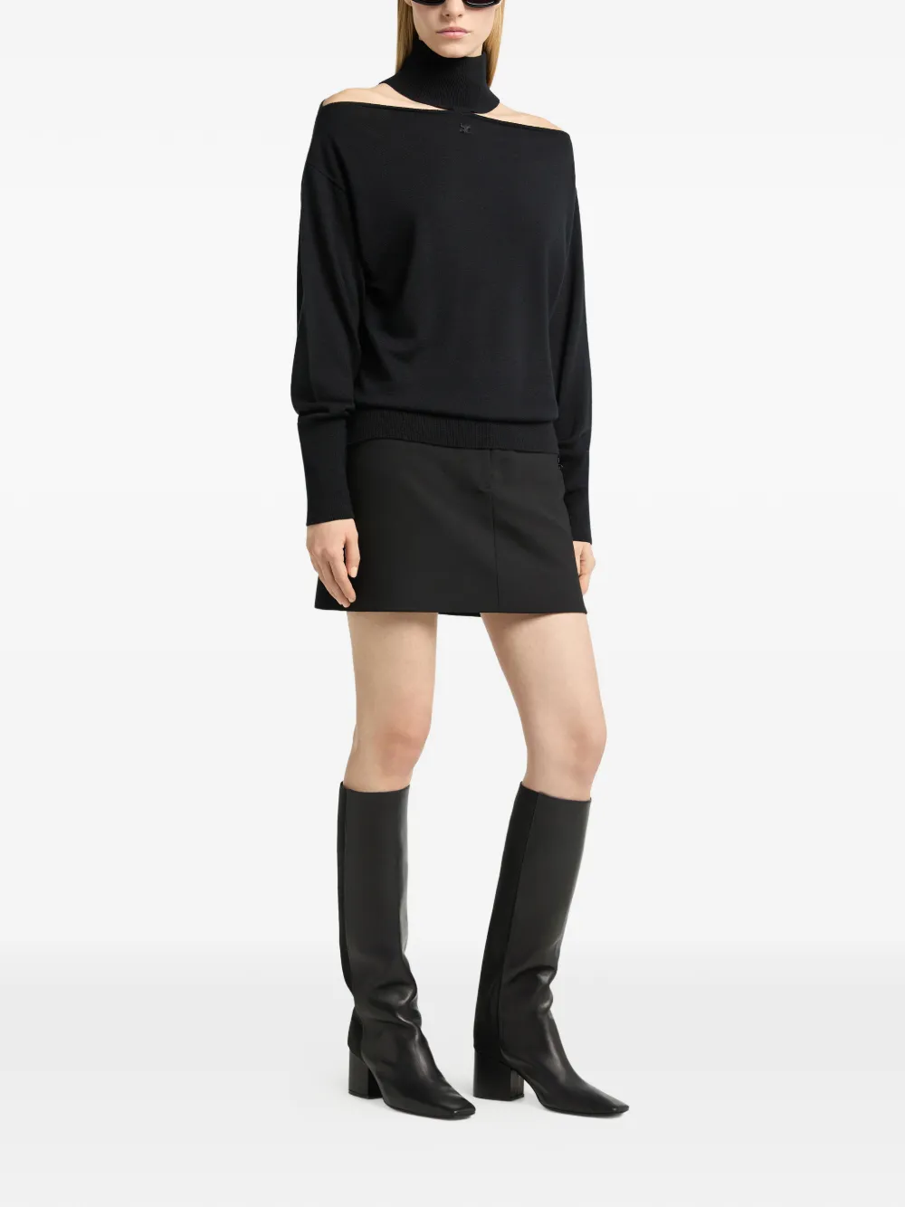 Courrèges Off-shoulder trui met uitgesneden details Zwart