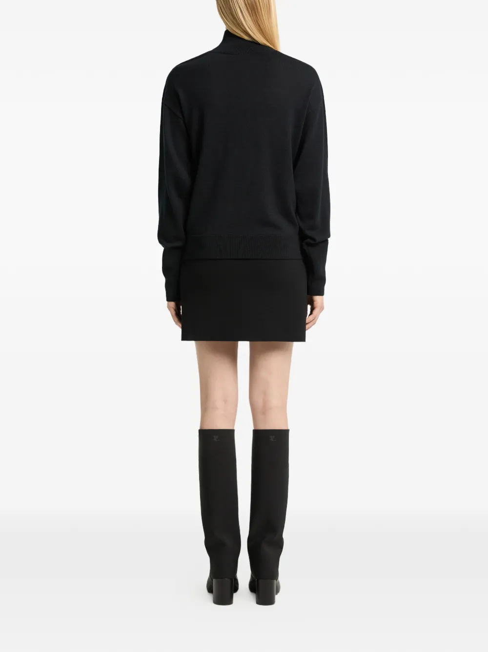 Courrèges Off-shoulder trui met uitgesneden details Zwart